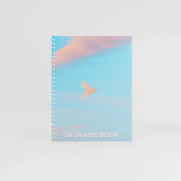 organise book a4+ sur fond gris