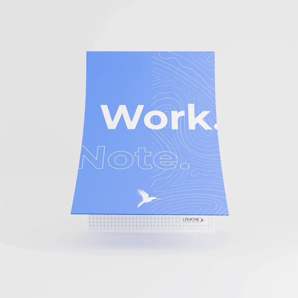 work-note sur fond gris